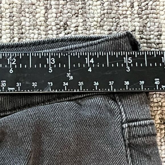 S.O.N.G. Women’s Size 29 Timeless Fit Straight Leg Mom Jeans Black Denim Ripped - Picture 5 of 8